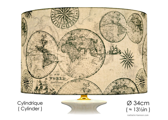 Lampshade Carte Océanique