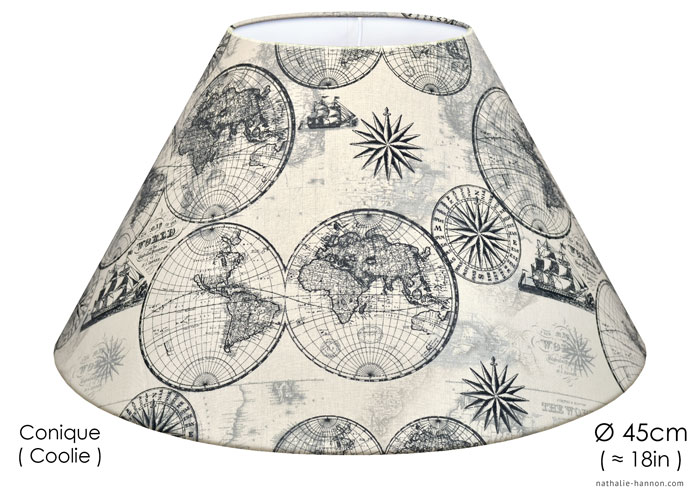 Lampshade Carte Océanique