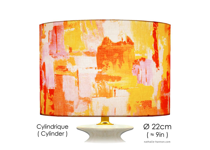 Lampshade Déco Abstrait Orangé