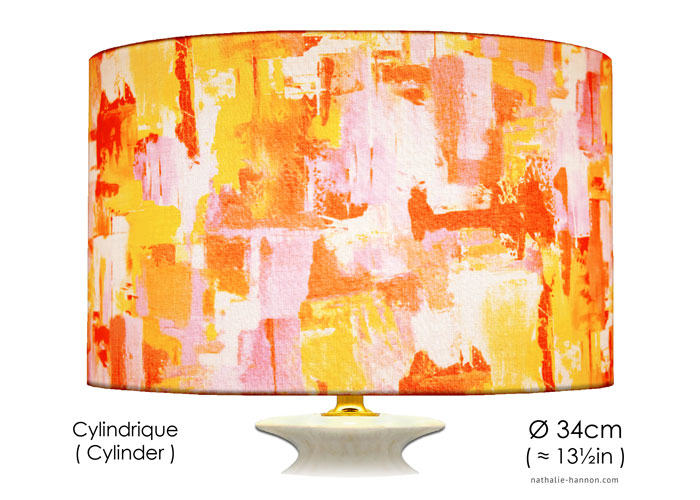 Lampshade Déco Abstrait Orangé