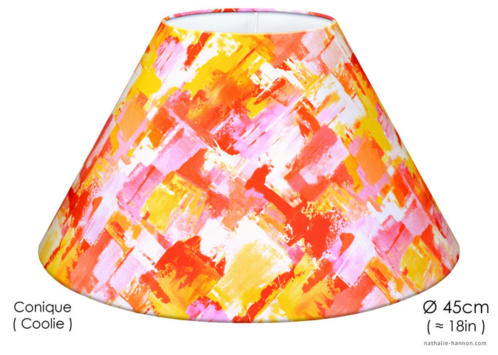 Lampshade Déco Abstrait Orangé