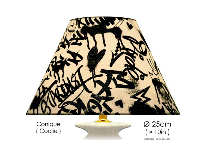 Lampshade Graffiti Art - Black