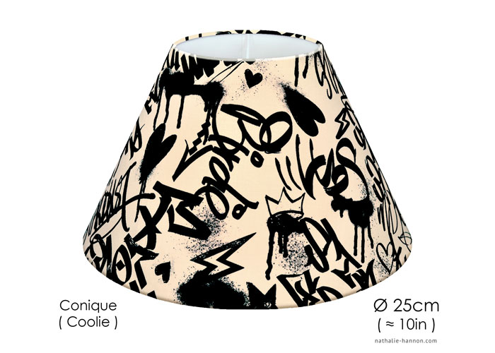 Lampshade Graffiti Art - Black