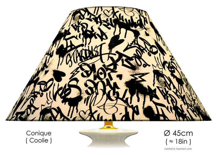 Lampshade Graffiti Art - Black