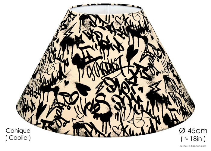 Lampshade Graffiti Art - Black