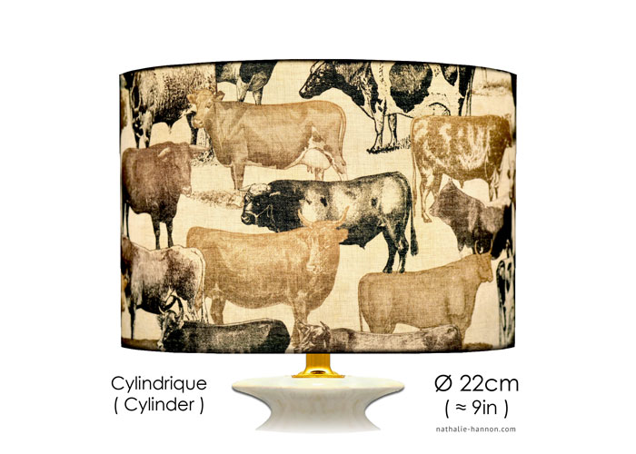 Lampshade Vaches de Prairie