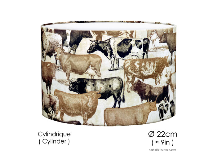 Lampshade Vaches de Prairie