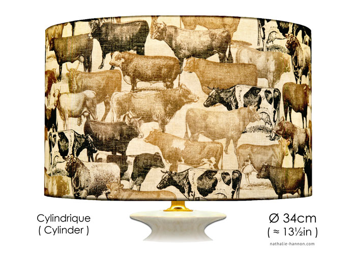 Lampshade Vaches de Prairie