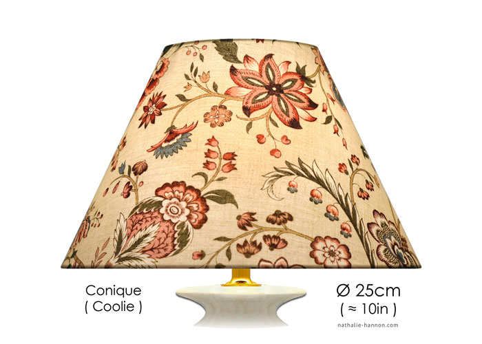 Lampshade Fleuri Déco Vintage - Ivoire